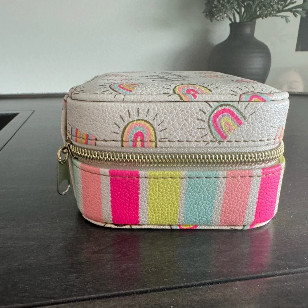 Radiate Positivity Jewelry Travel Case, Rainbows, Girls Jewelry, Hard Ca…